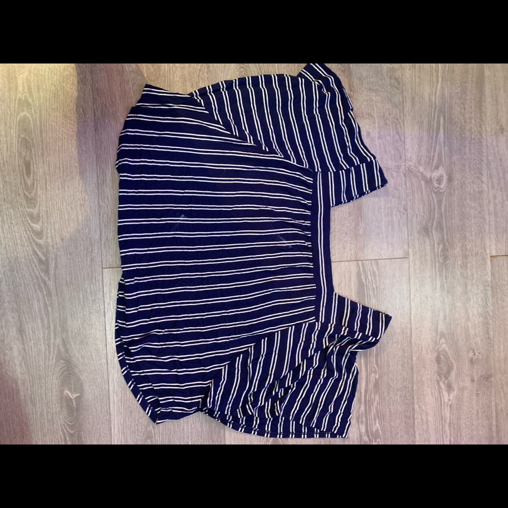Striped blue and white striped shirt